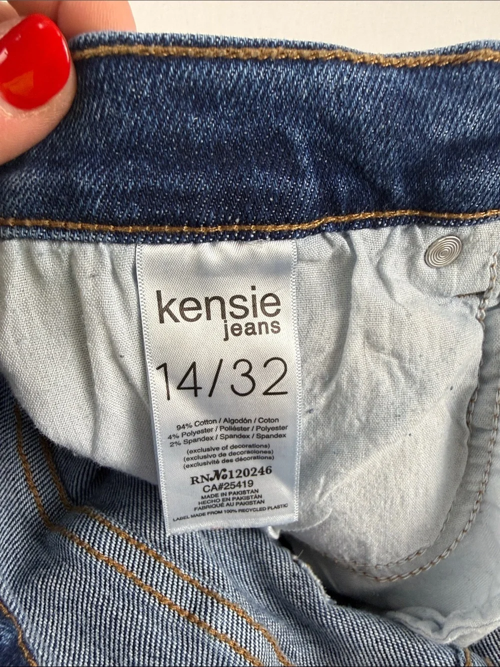 Kensie The Ella High Rise Straight Jeans Women's Size 32 EUC